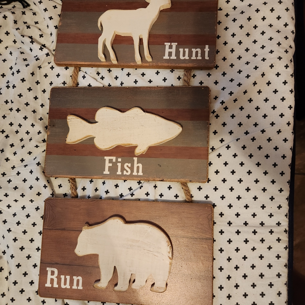 Hobby Lobby Rustic Animal Wall Art - Brown and Cream